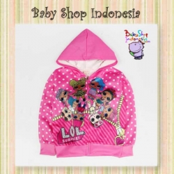 Jaket Hoodie Anak LOL Hotpink  large